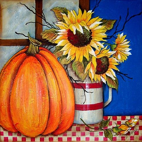 sunflower fall painting