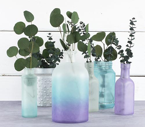 Cool Colors Frosted Glass Collection