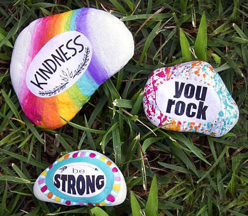 Inspirational Painted and Decou Page Rocks