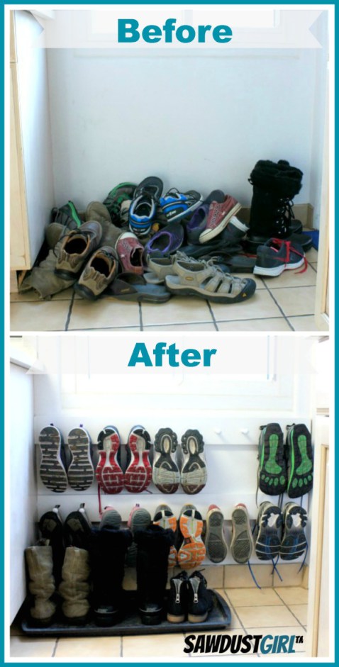 Before and after shoe pegs