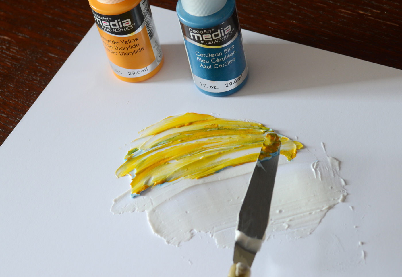 modeling paste with acrylic paint