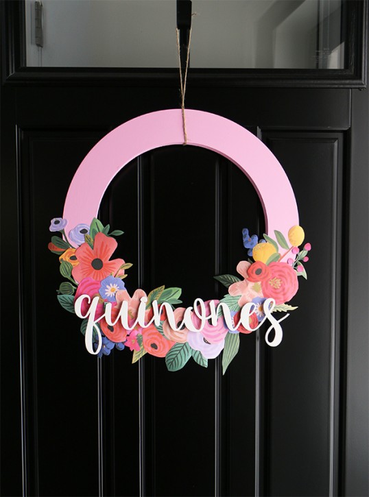 Custom spring wreath