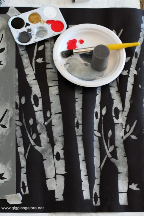 Birch tree wrapping paper