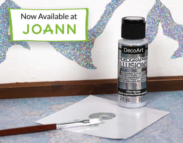 A picture of DecoArt Holographic Illusions paint in silver