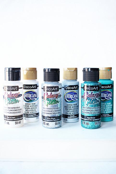 Decoart Galaxy Glitter Acrylic Paint 2oz Ice Comet - Clear