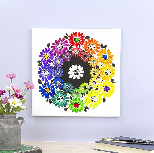 colorful flowers drawings
