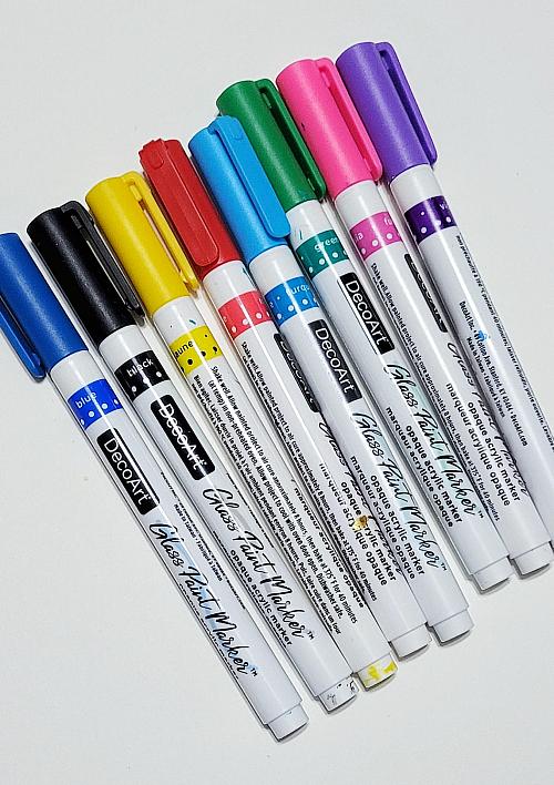 Opaque Glass Paint Markers - DecoArt Acrylic Paint and Art Supplies