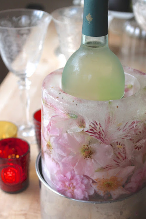 Floral ice bucket