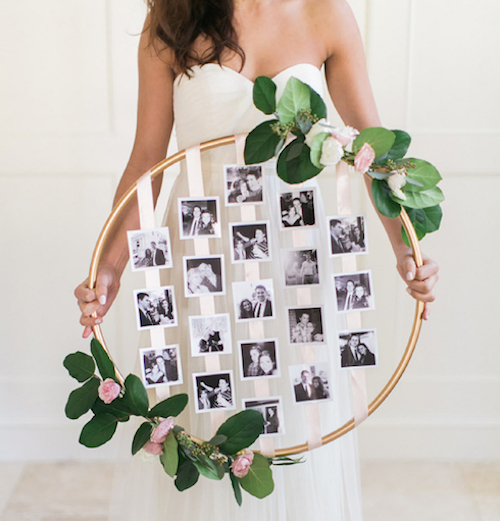 Floral photo hoop