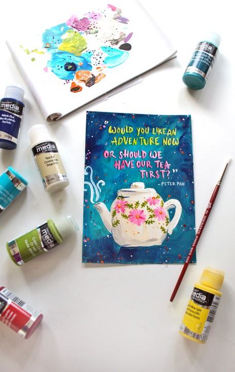 Tea painting print