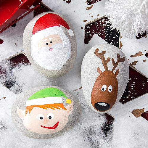 Santa s Helpers Painted Christmas Rocks