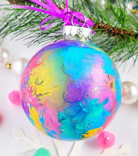 Watercolor christmas ornament